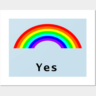 Yes Positivity Rainbow Posters and Art